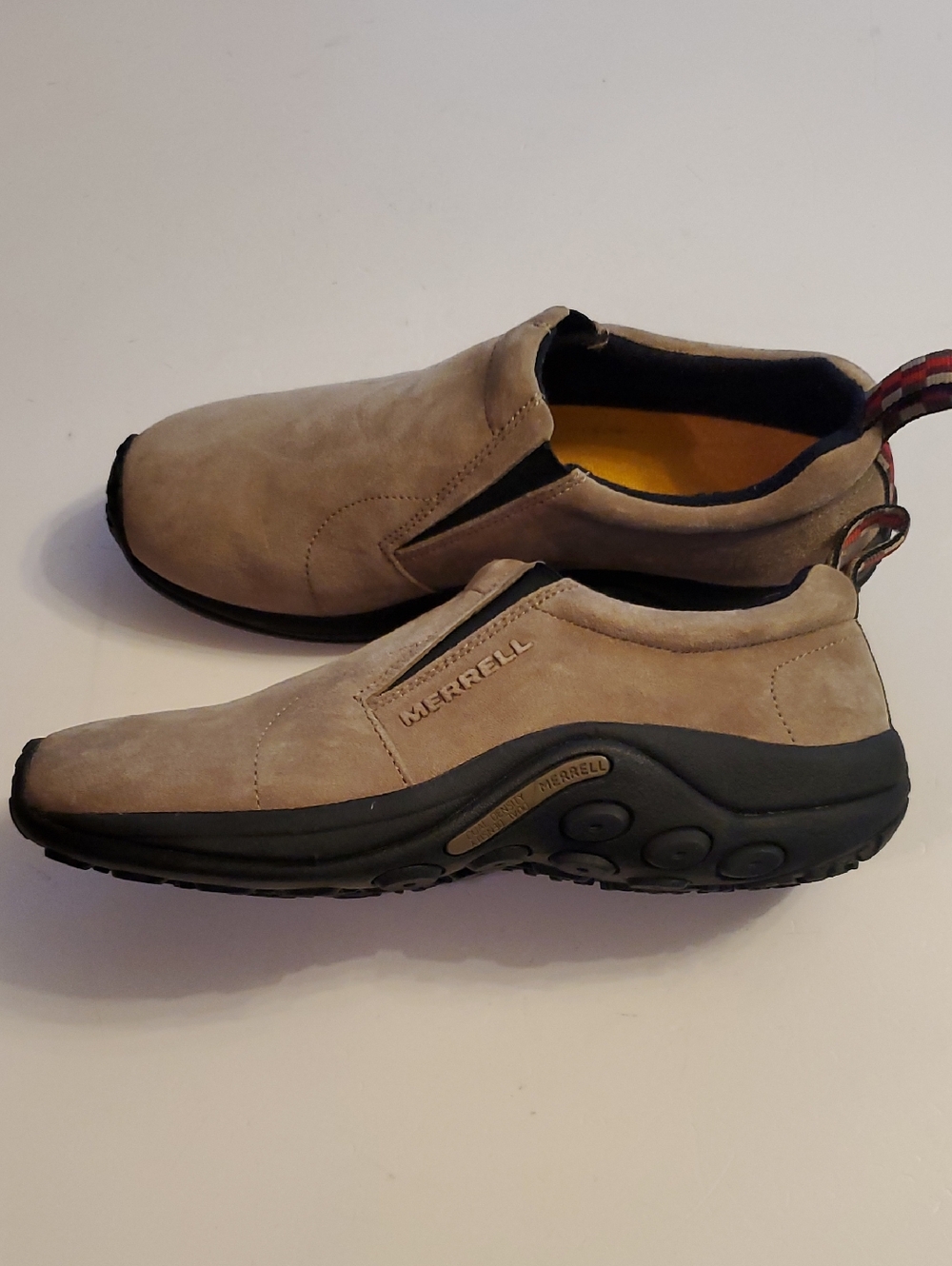 Merrell Taupe Slip-On Suede Comfort Loafers